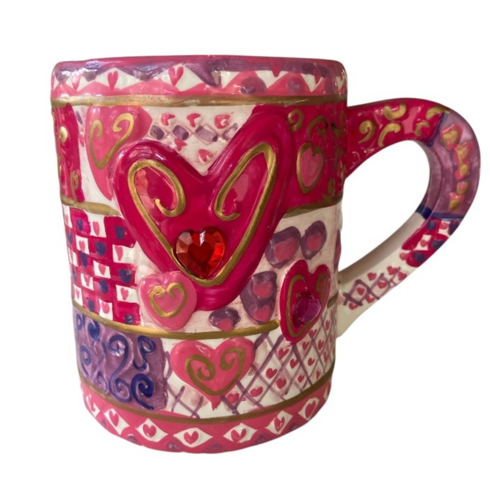 Colorful Heart Pattern Mug